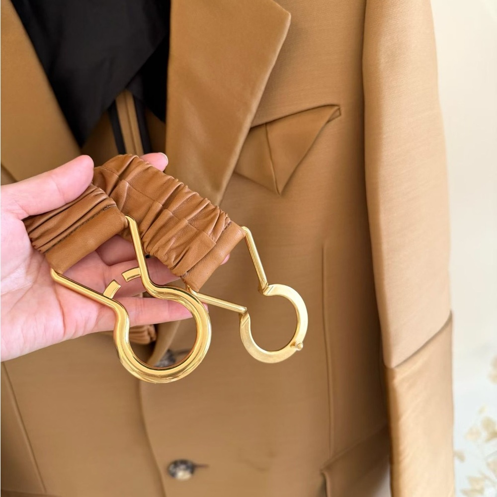 🚩steal authentic Bottega Veneta Tan Belted Coat - Picture 3 of 8